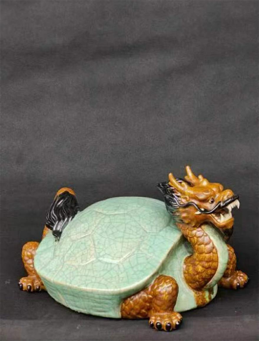 《龙龟》31cmx26cmx17cm-陶瓷雕塑工艺-黄浩星（中国）-2023年_精灵看图.jpg